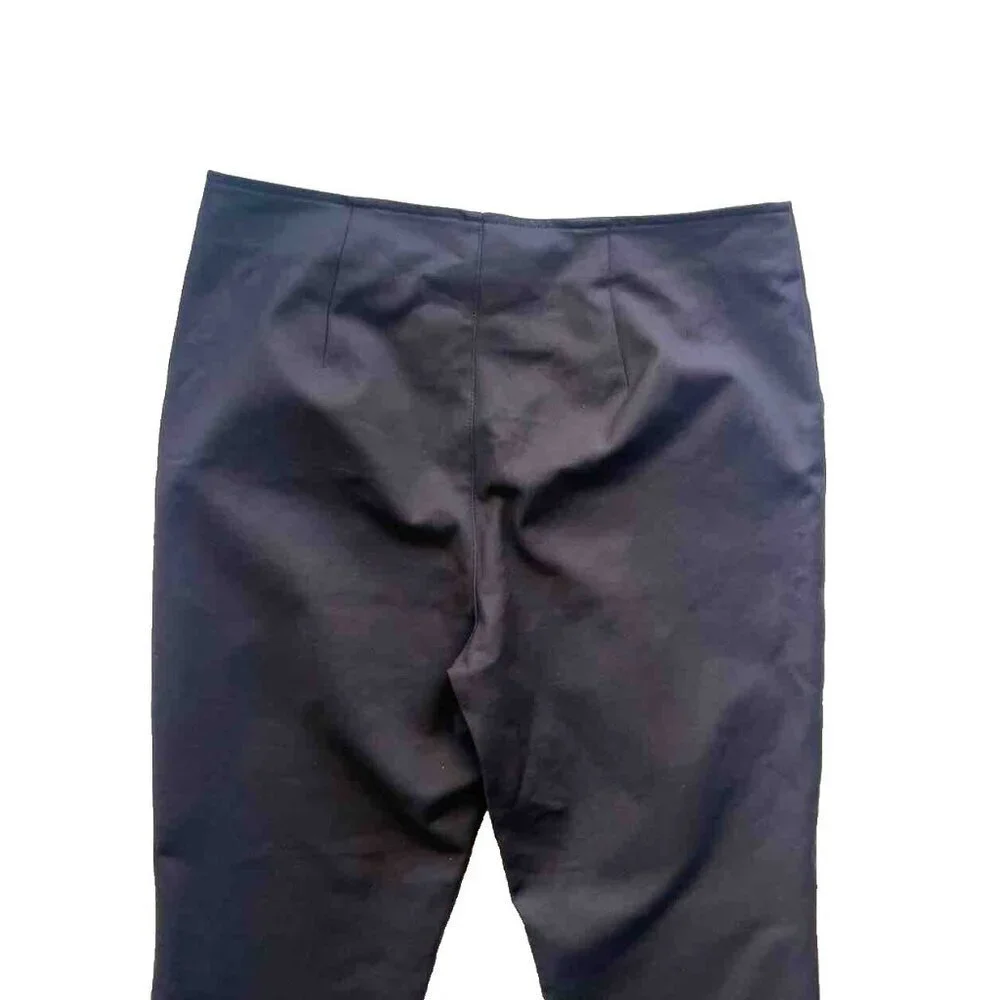 Emerson Rose Women's Black Knit Twill Woven Ankle Slim Pants Trousers Size 4 - Picture 6 of 14